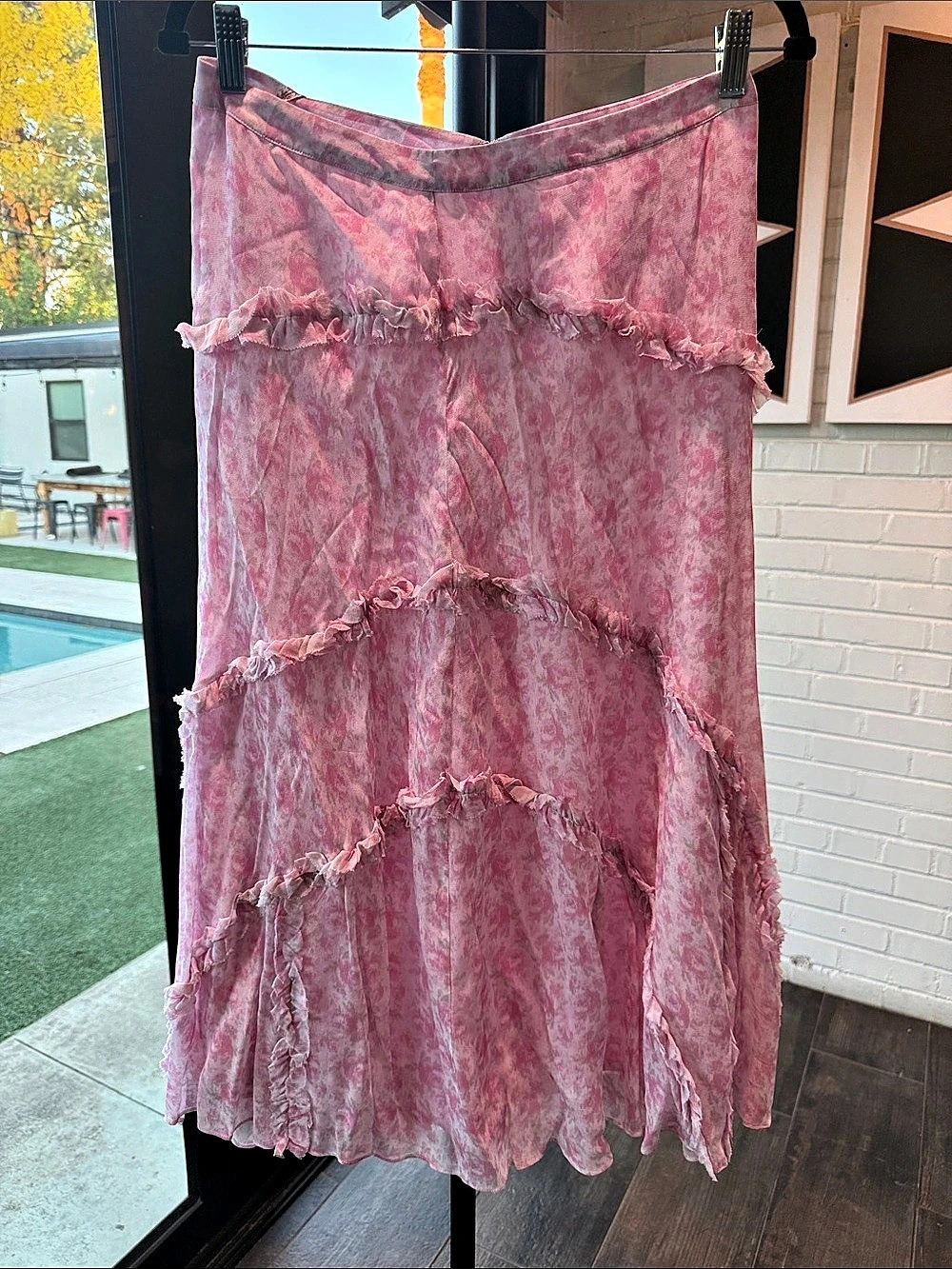 LOVE SHACK FANCY Porscha Skirt Maxi Skirt in Pink Size 6 NWT
